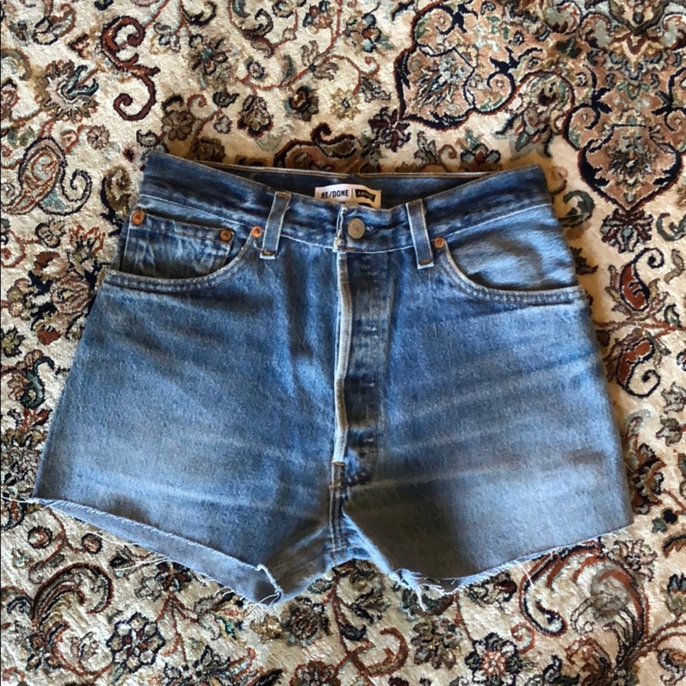 RE/DONE x Levi’s denim high waist shorts - 25